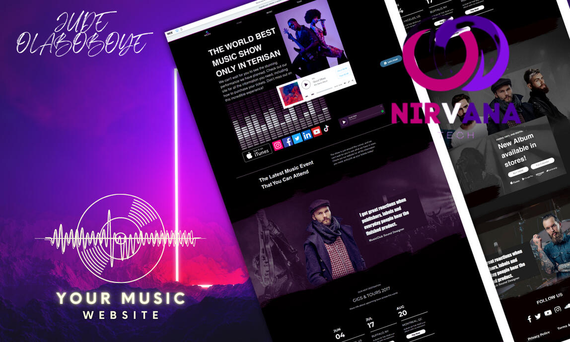 MUSIC WEBSITE ON WIX