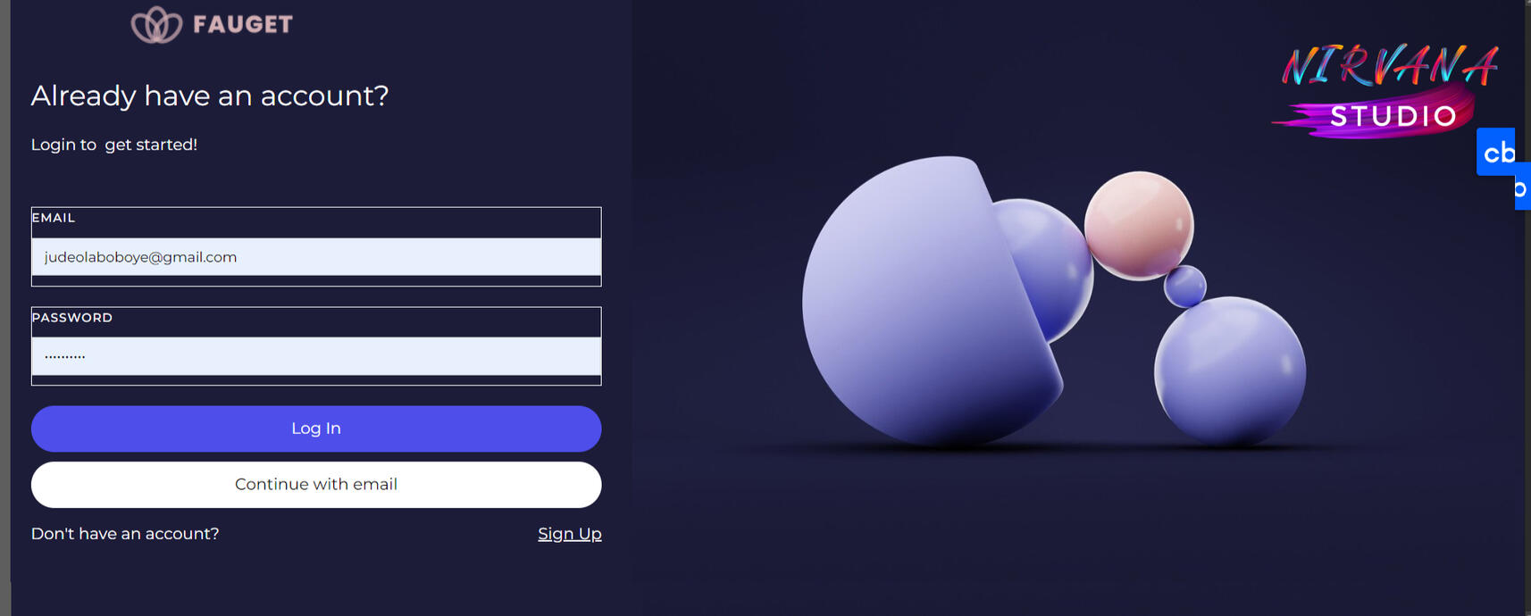 Webflow Membership login page