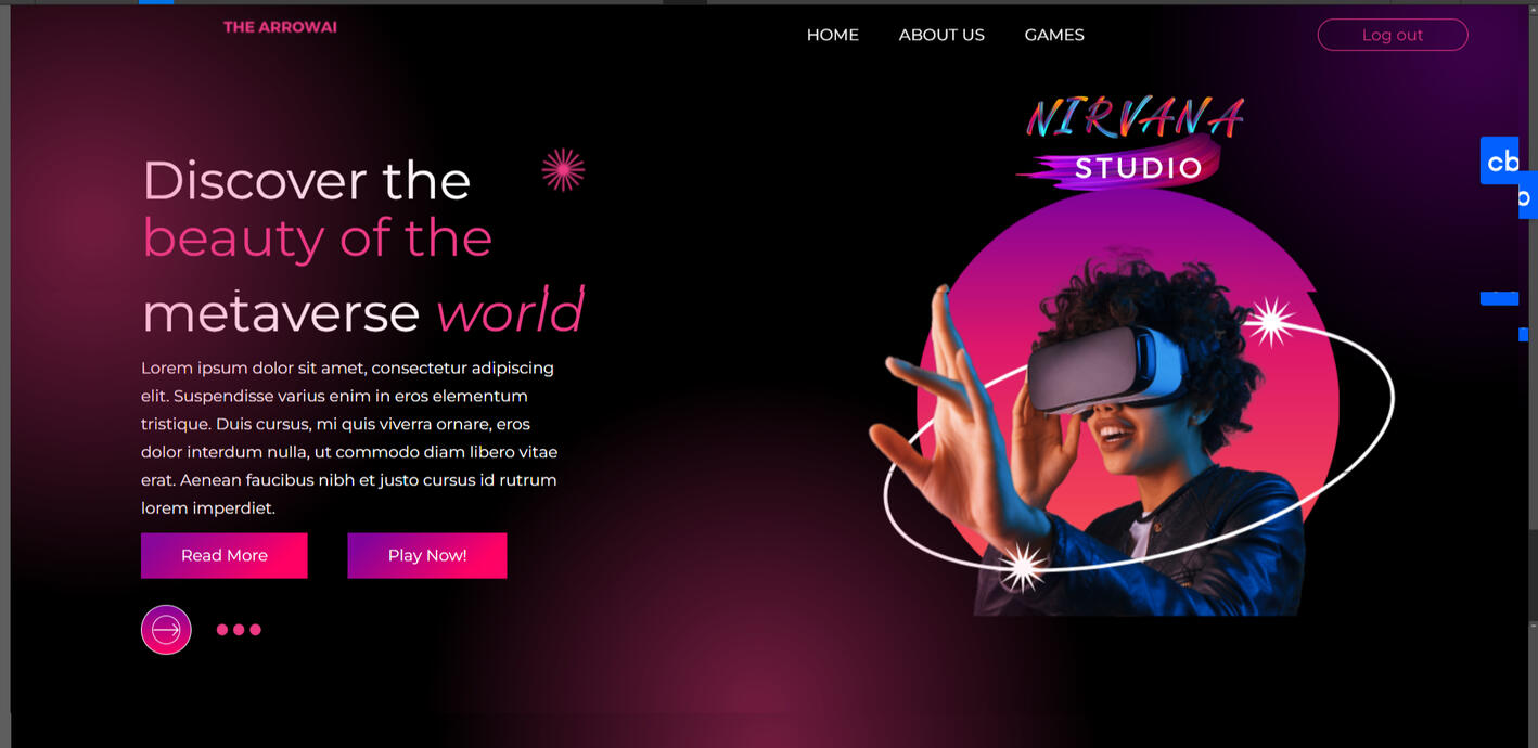 Webflow Metaverse Lead Gen Landing