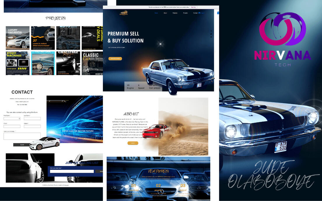 CAR LANDING PAGE ON WIX
